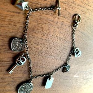 Michael Kors charm bracelet- silver